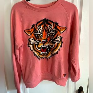 Aviator Nation pink Tiger sweatshirt XS